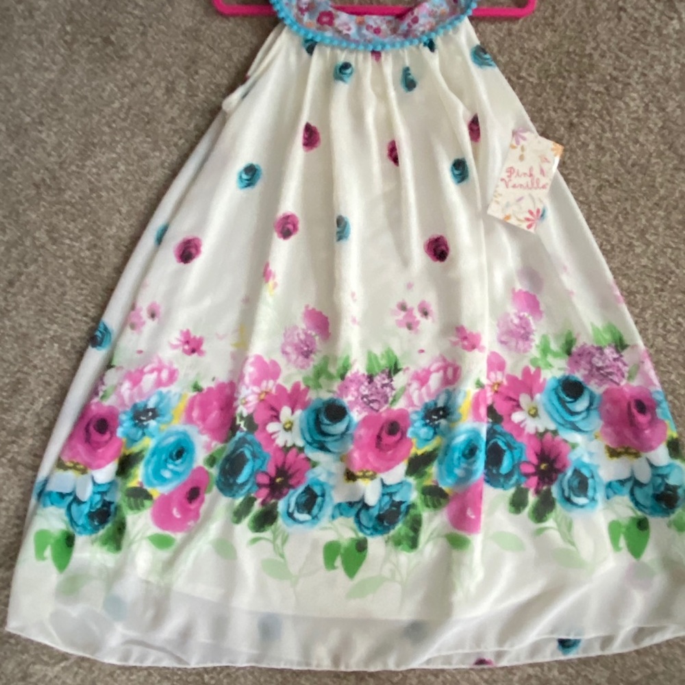 Flowy flowery yoke dress